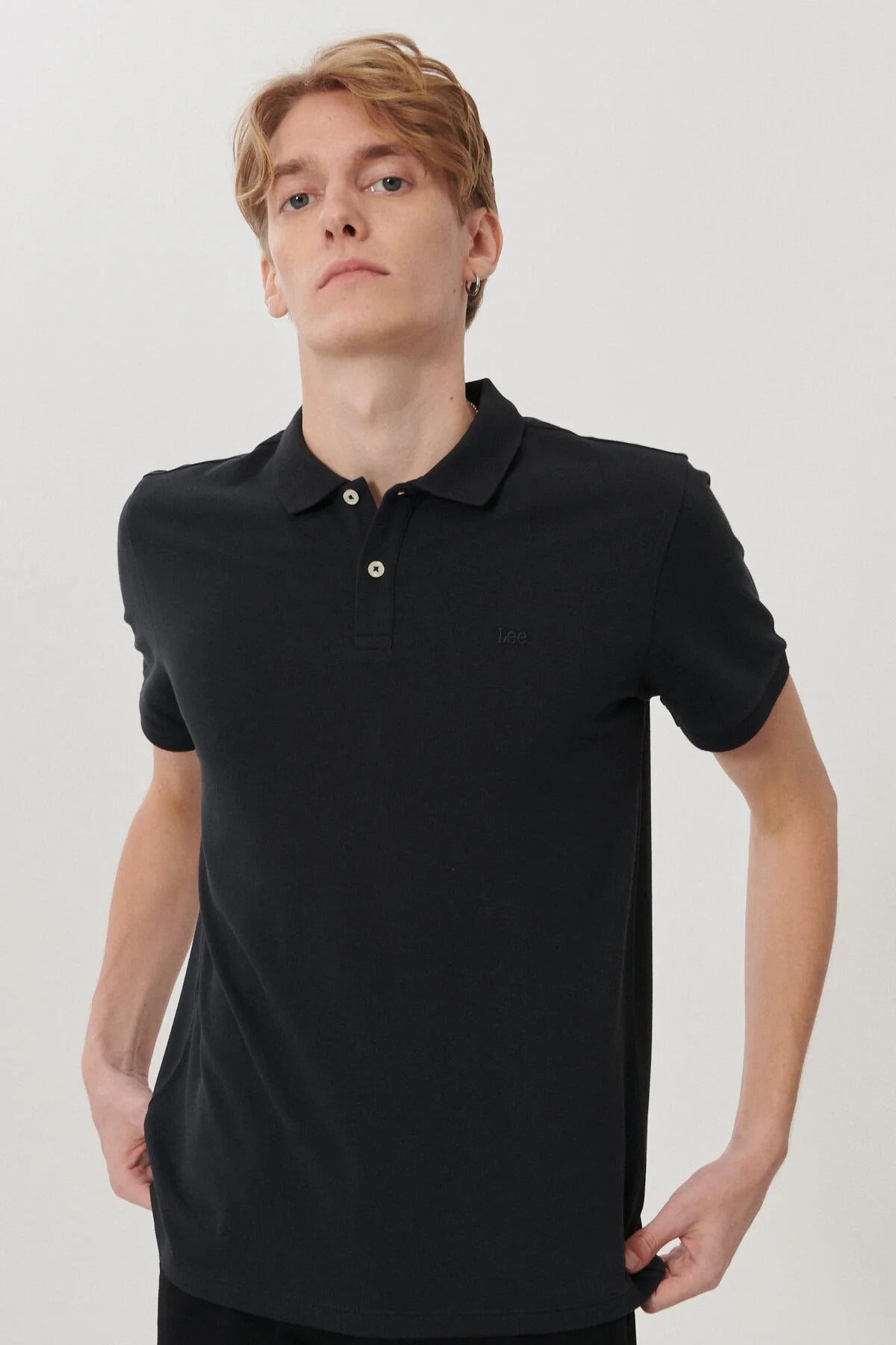 Lee Erkek Polo Yaka Kısa Kol T-Shirt - Minimalist Günlük Stil