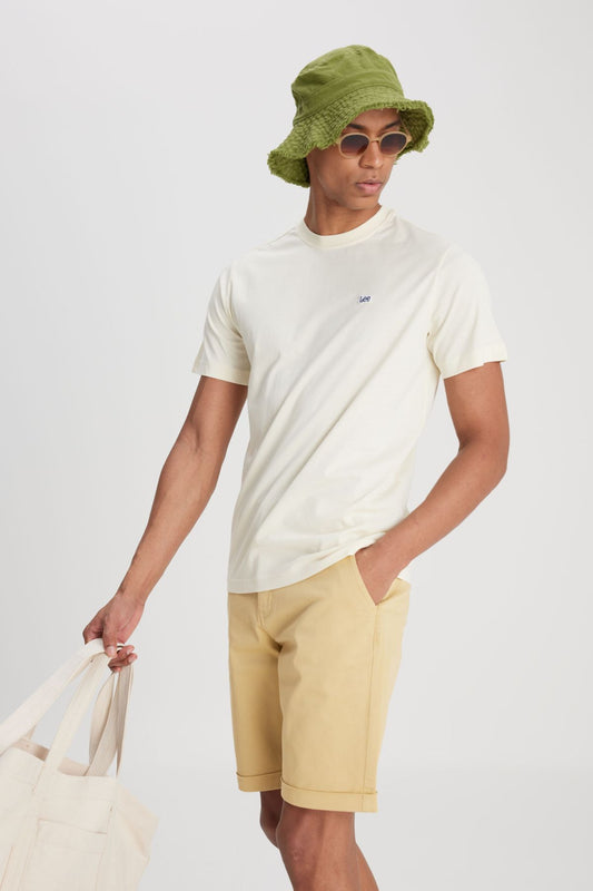 Lee Erkek Minimalist T-Shirt - Regular Fit - Kısa Kol - Günlük