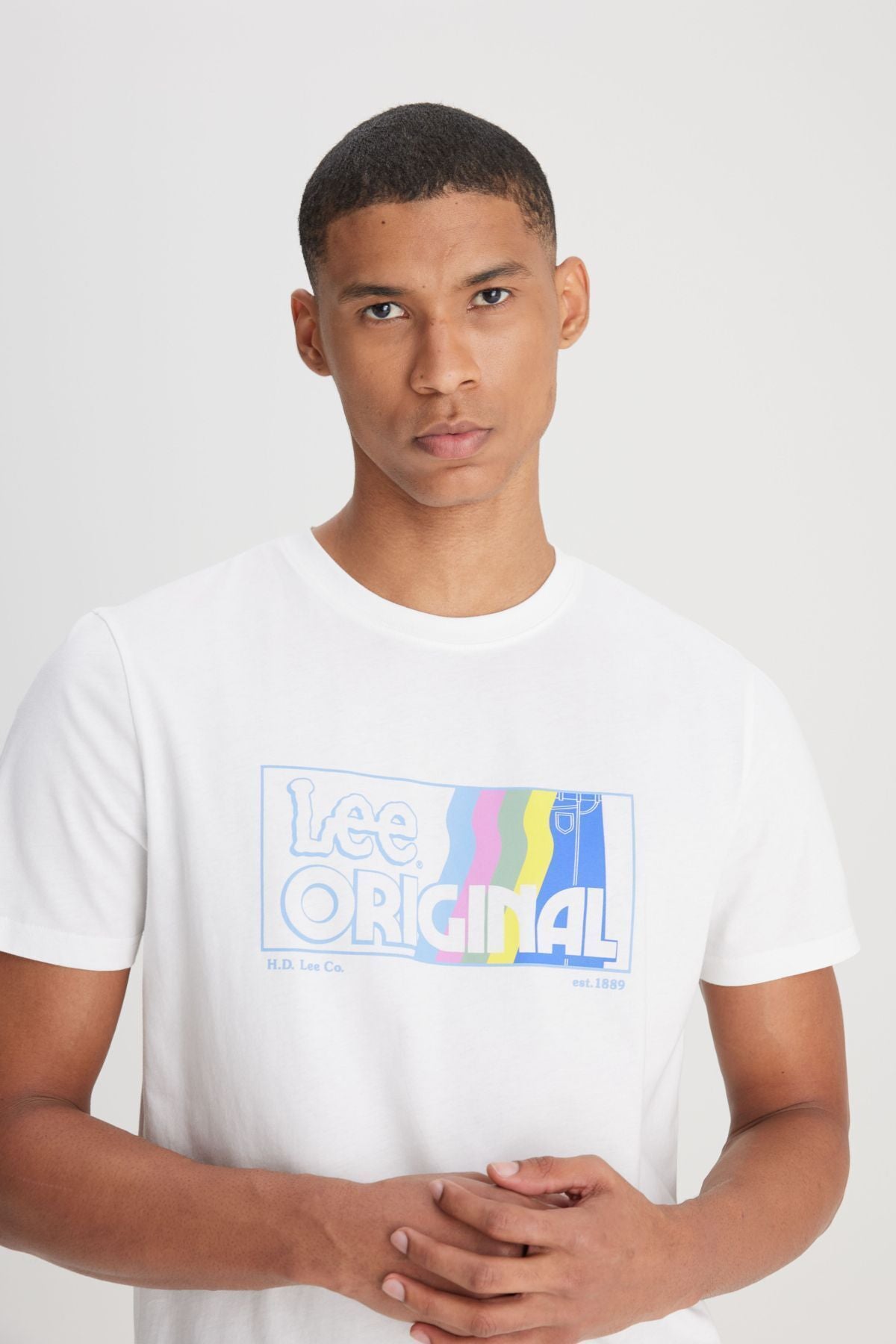 Lee Erkek Minimalist T-Shirt - Kısa Kol Yuvarlak Yaka - Günlük Stil Translation missing: tr.content.product_image_main