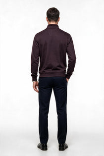 Legato Erkek Dik Yaka Yarım Fermuarlı Pamuk Karışımlı Uzun Kollu Sweatshirt