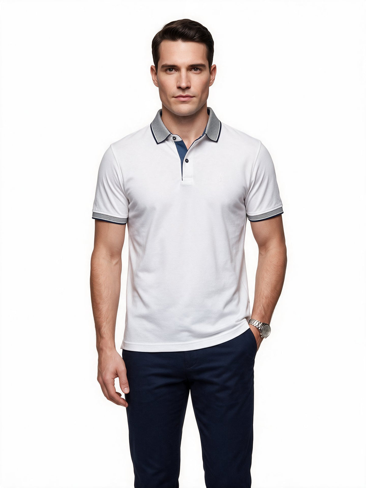 Legato Erkek Polo Yaka Pike Kumaş Kısa Kollu T-Shirt Ana görsel