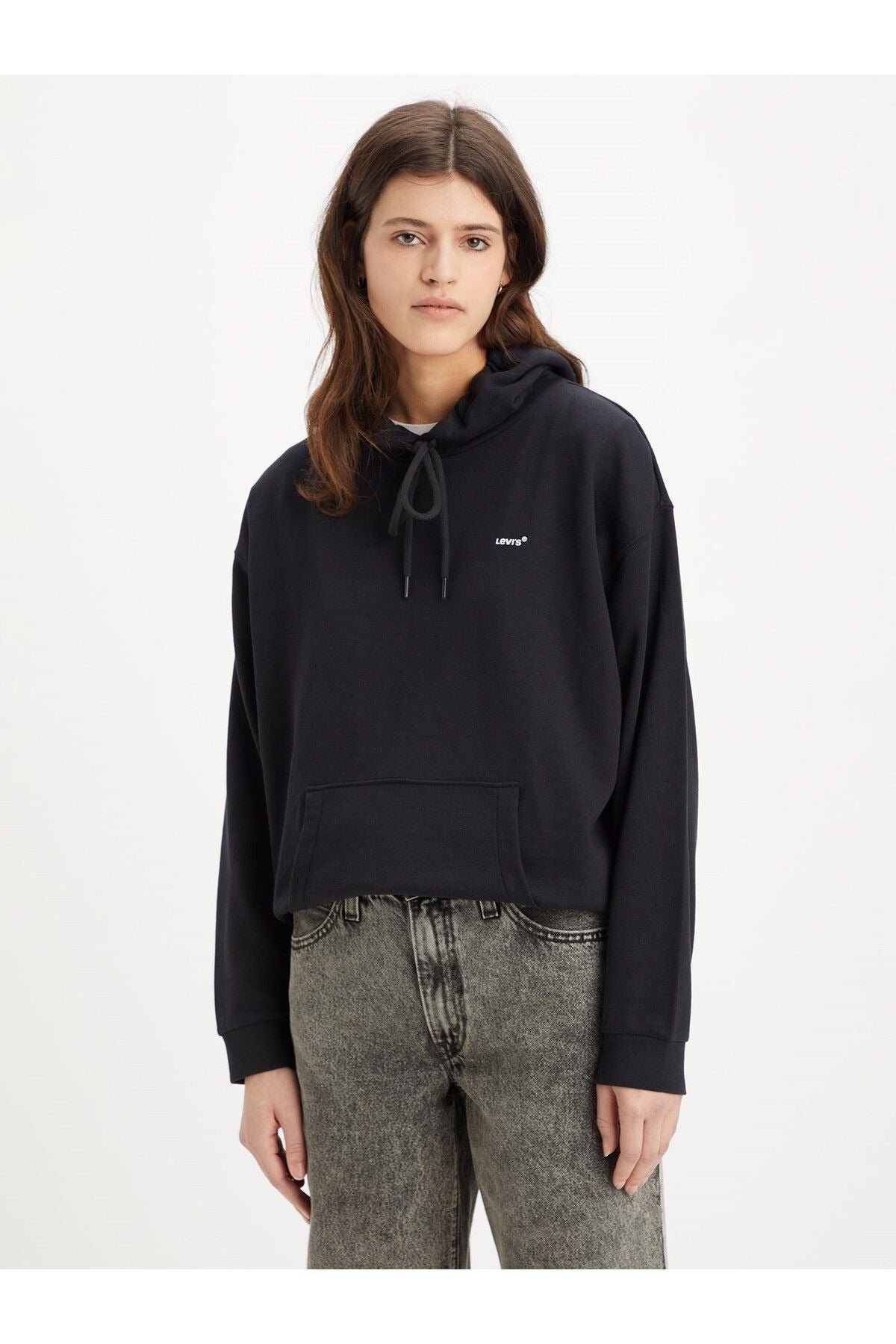 Levi's Oversize Kapüşonlu Crop Sweatshirt - Günlük Şıklık Translation missing: tr.content.product_image_main