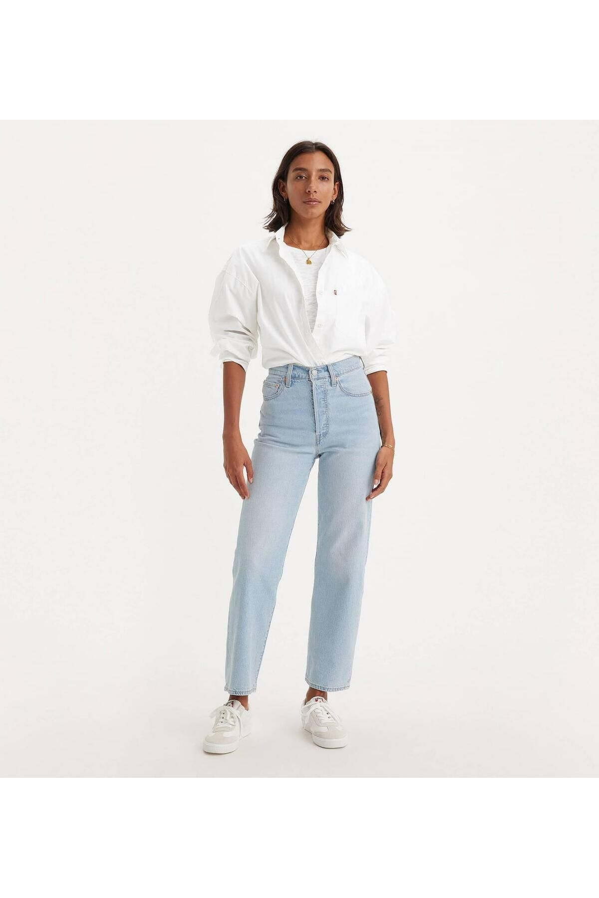 Levi's Yüksek Bel Straight Kadın Jean - Minimalist, Midi Boy İkincil görsel