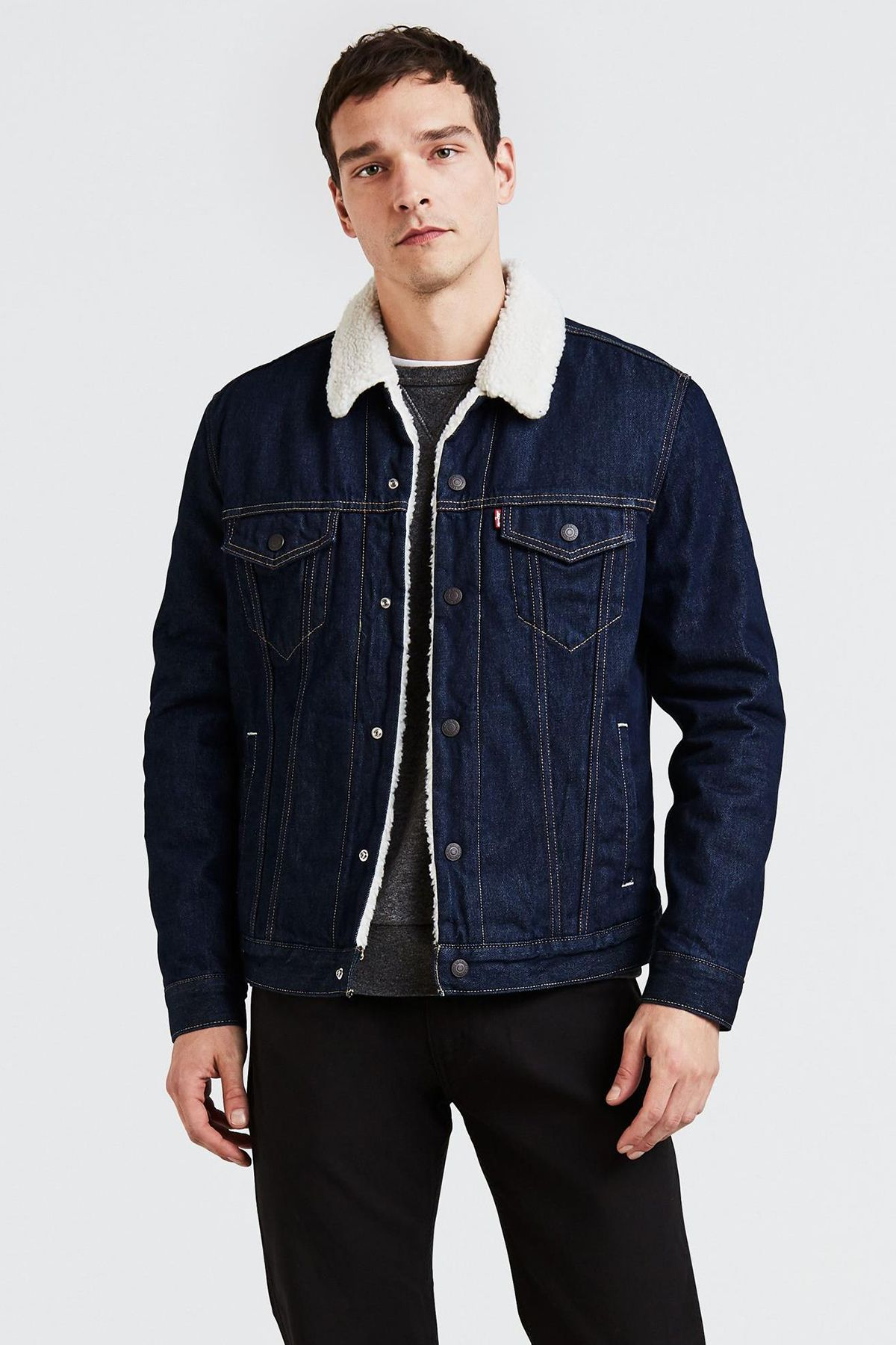 Levi's Erkek Oversize Sherpa Astarlı Kot Ceket - Sıcak Kışlık Ana görsel