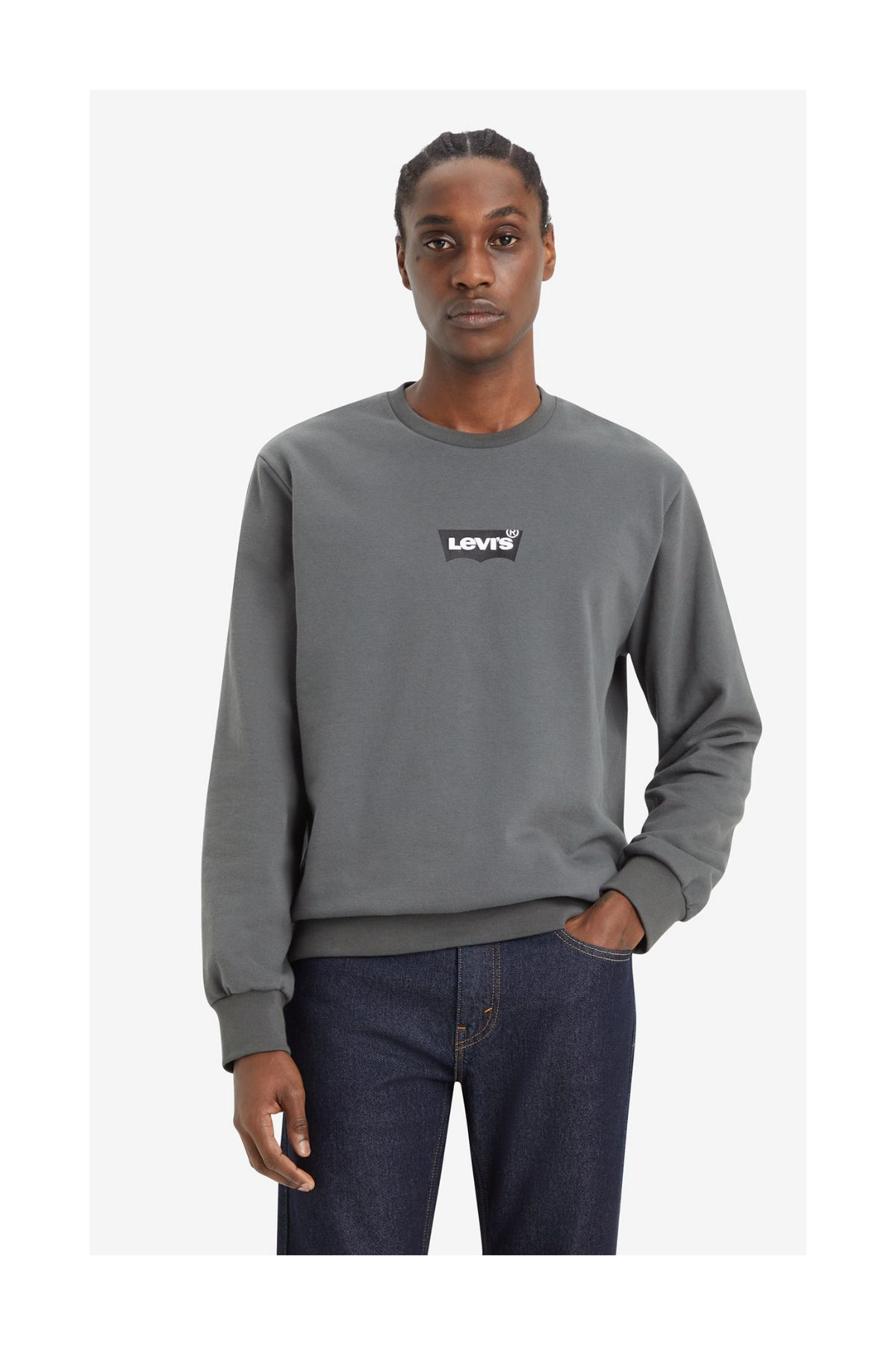Levi's Oversized Erkek Sweatshirt - Yuvarlak Yaka - Uzun Kol - Günlük Stil Ana görsel