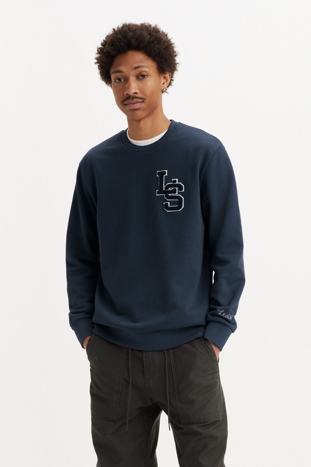 Levi's Erkek Oversize Sweatshirt - Uzun Kol, Yuvarlak Yaka - Günlük Stil Translation missing: tr.content.product_image_main