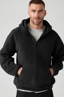 Levi's Oversize Kapşonlu Fermuarlı Polar Erkek Sweatshirt - Trend