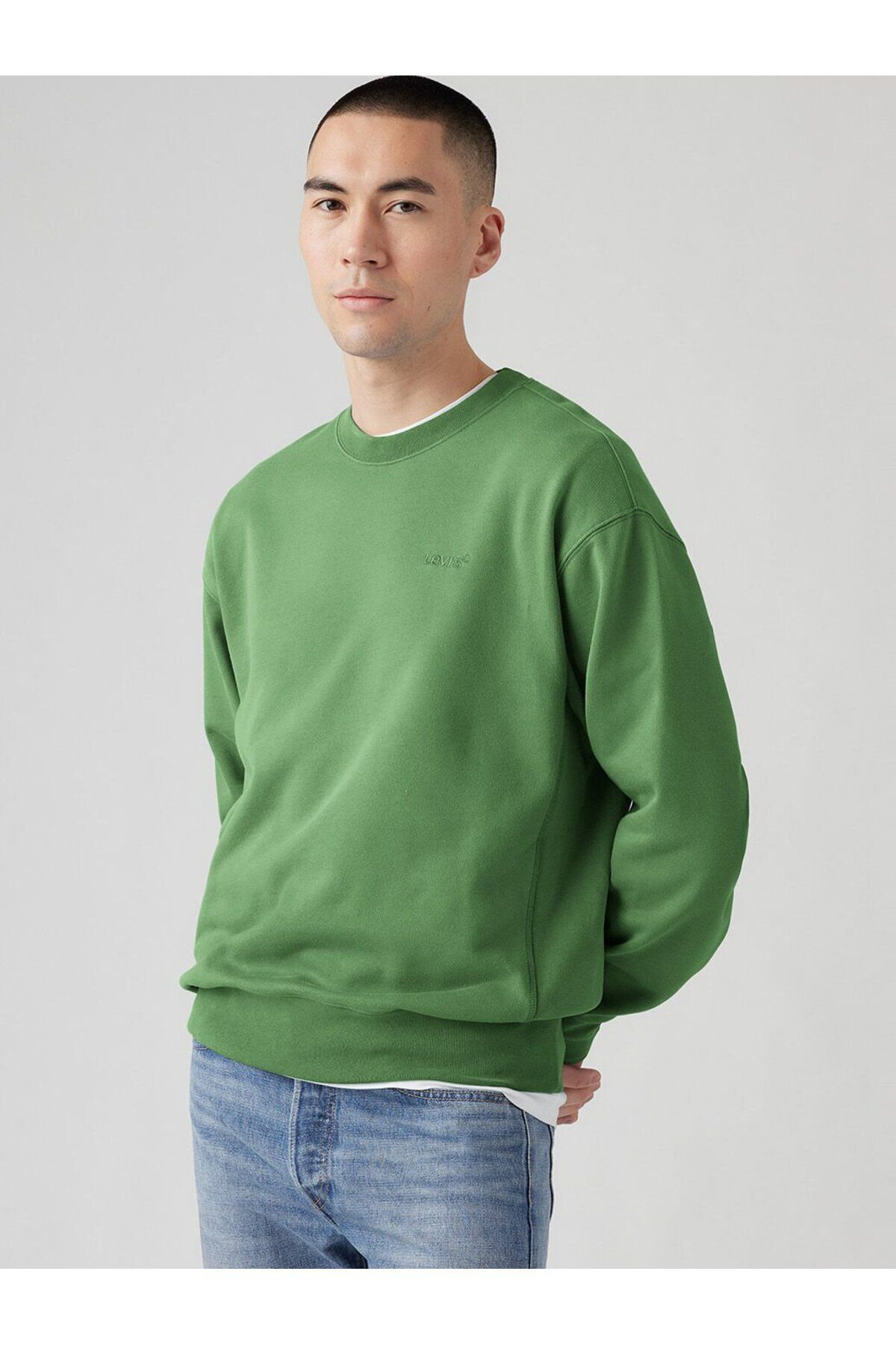 Levi's Erkek Oversize Sweatshirt - Yuvarlak Yaka - Günlük Stil İkincil görsel