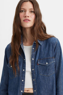 Levi's Oversize Uzun Kol Gömlek Yaka Kadın Denim Gömlek