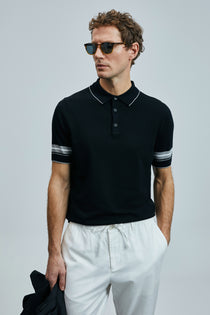 Lufian Erkek Kısa Kol Polo Yaka Minimalist Kazak - Günlük Stil