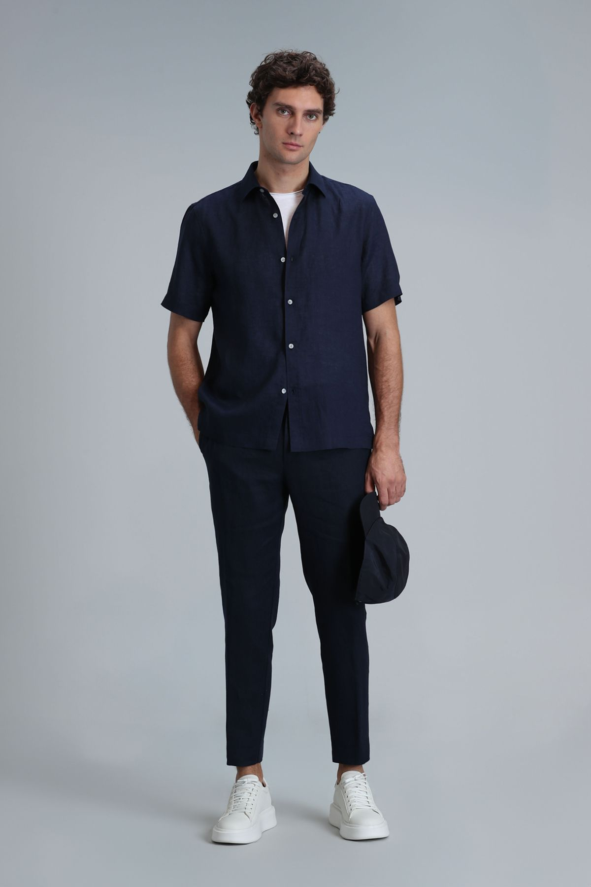 Lufian Minimalist Keten Erkek Crop Pantolon - Rahat ve Şık Translation missing: tr.content.product_image_main