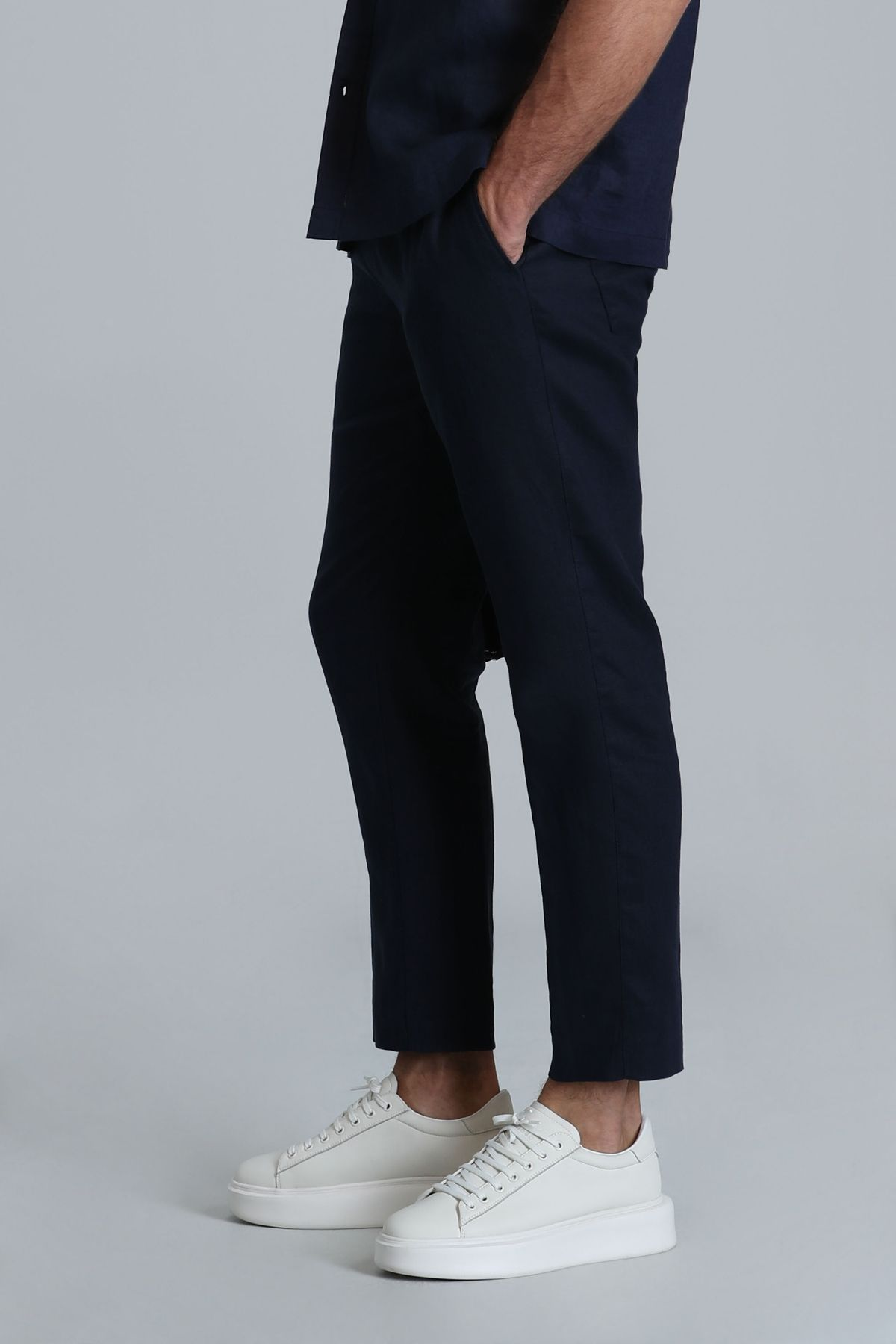 Lufian Minimalist Keten Erkek Crop Pantolon - Rahat ve Şık Translation missing: tr.content.product_image_secondary