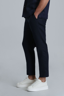 Lufian Minimalist Keten Erkek Crop Pantolon - Rahat ve Şık