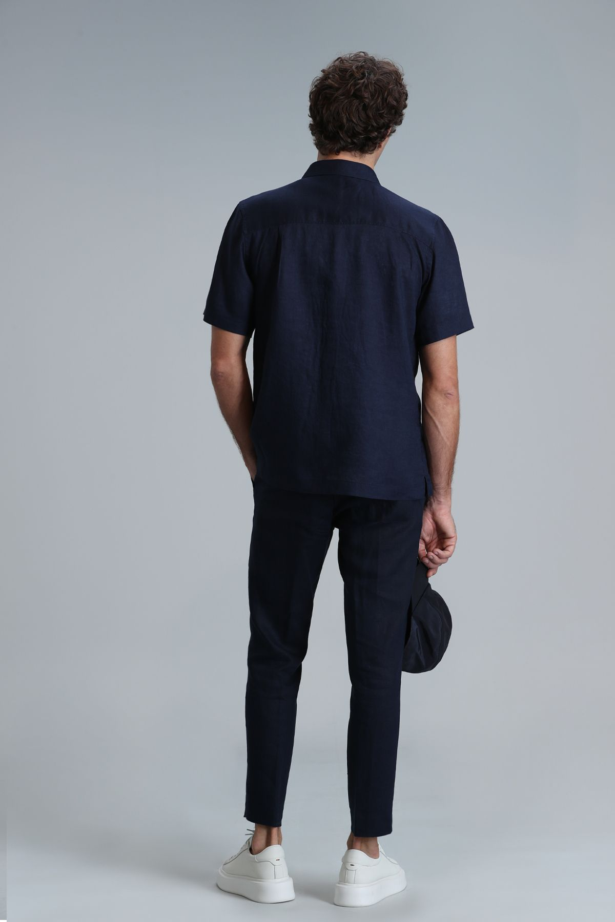 Lufian Minimalist Keten Erkek Crop Pantolon - Rahat ve Şık