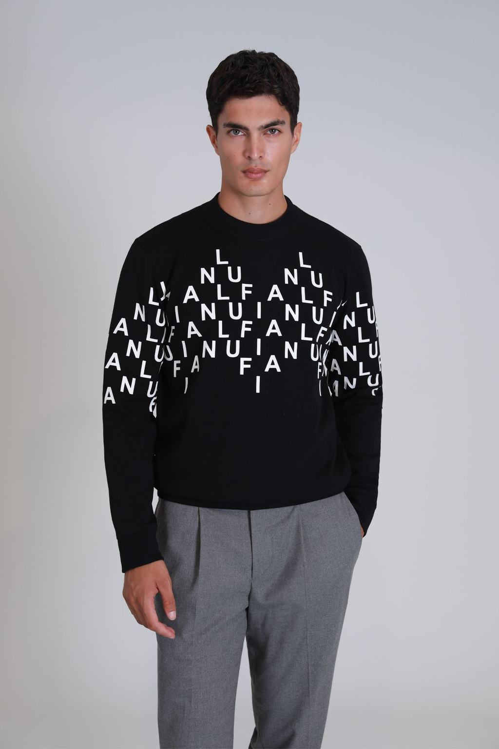 Lufian Minimalist Oversize Uzun Kol Erkek Sweatshirt - Günlük Stil