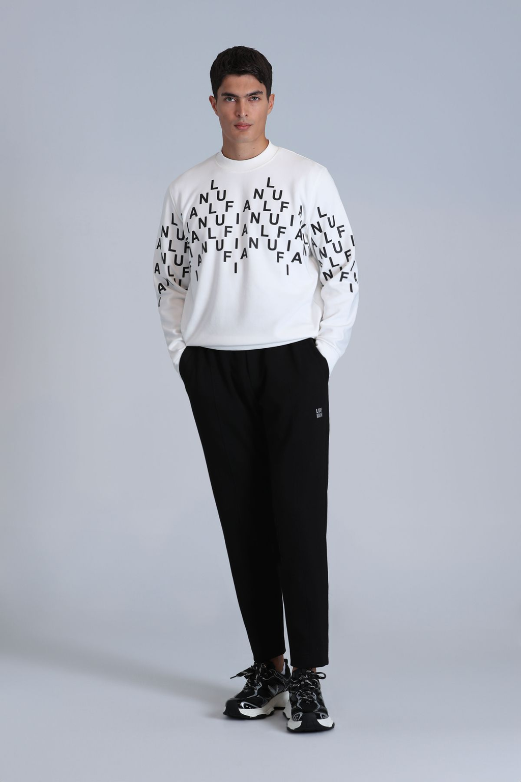 Lufian Minimalist Oversize Uzun Kol Erkek Sweatshirt - Günlük Stil