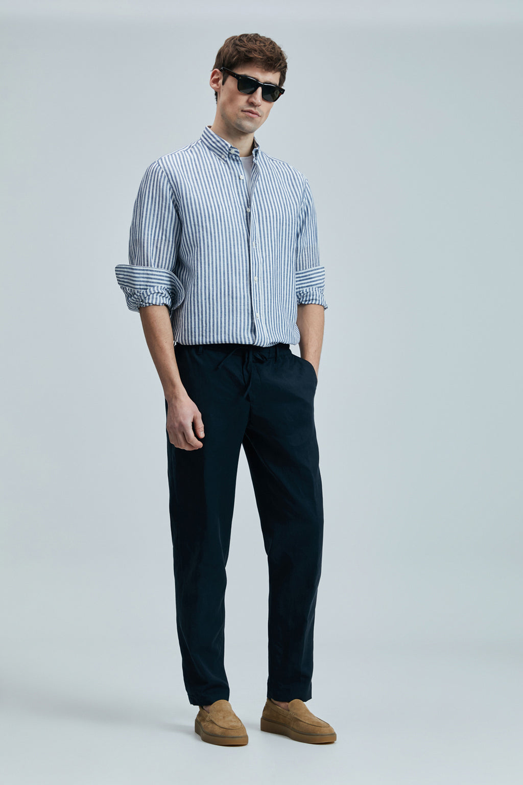 Lufian Minimalist Keten Erkek Pantolon - Regular Fit - Günlük Kombinler İçin
