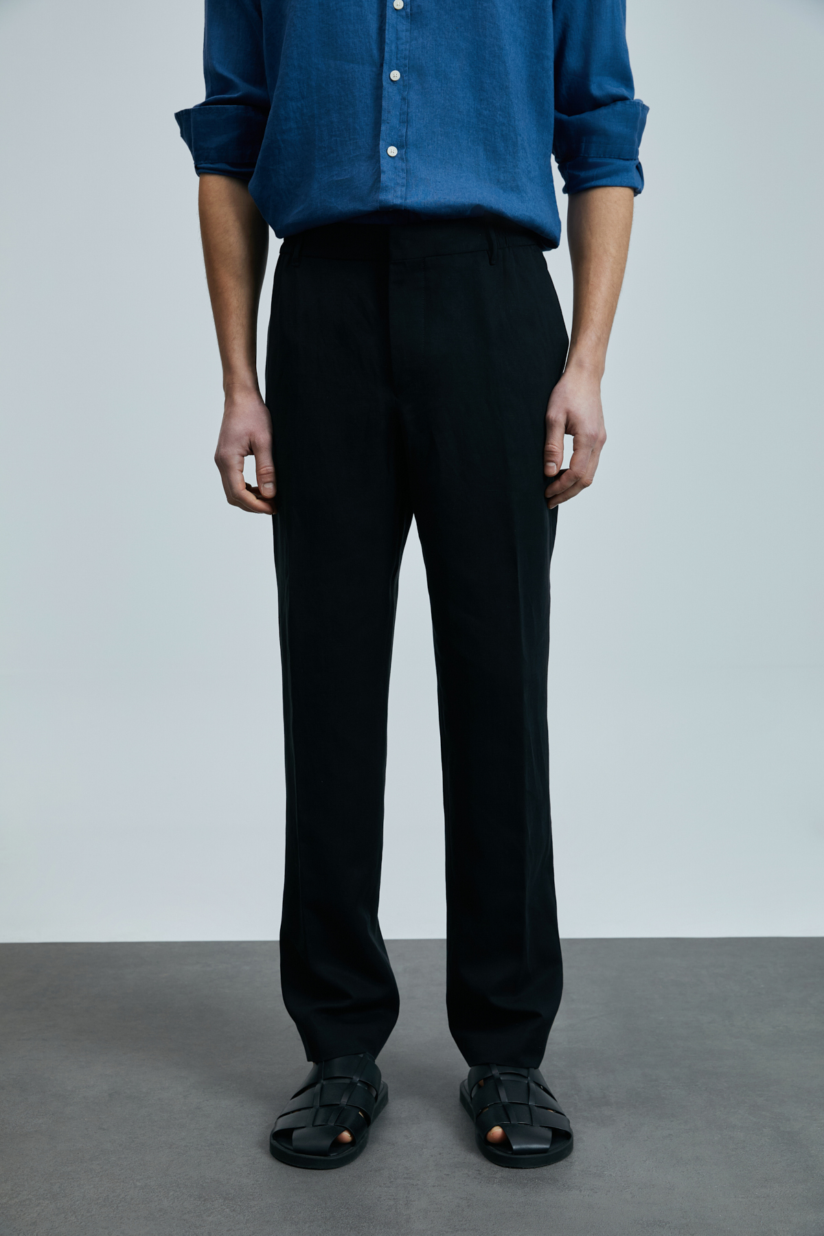 Lufian Minimalist Keten Erkek Pantolon - Regular Fit - Günlük Kombinler İçin Ana görsel