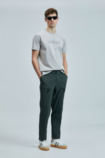 Lufian Minimalist Oversize Yuvarlak Yaka Kısa Kol Erkek T-Shirt