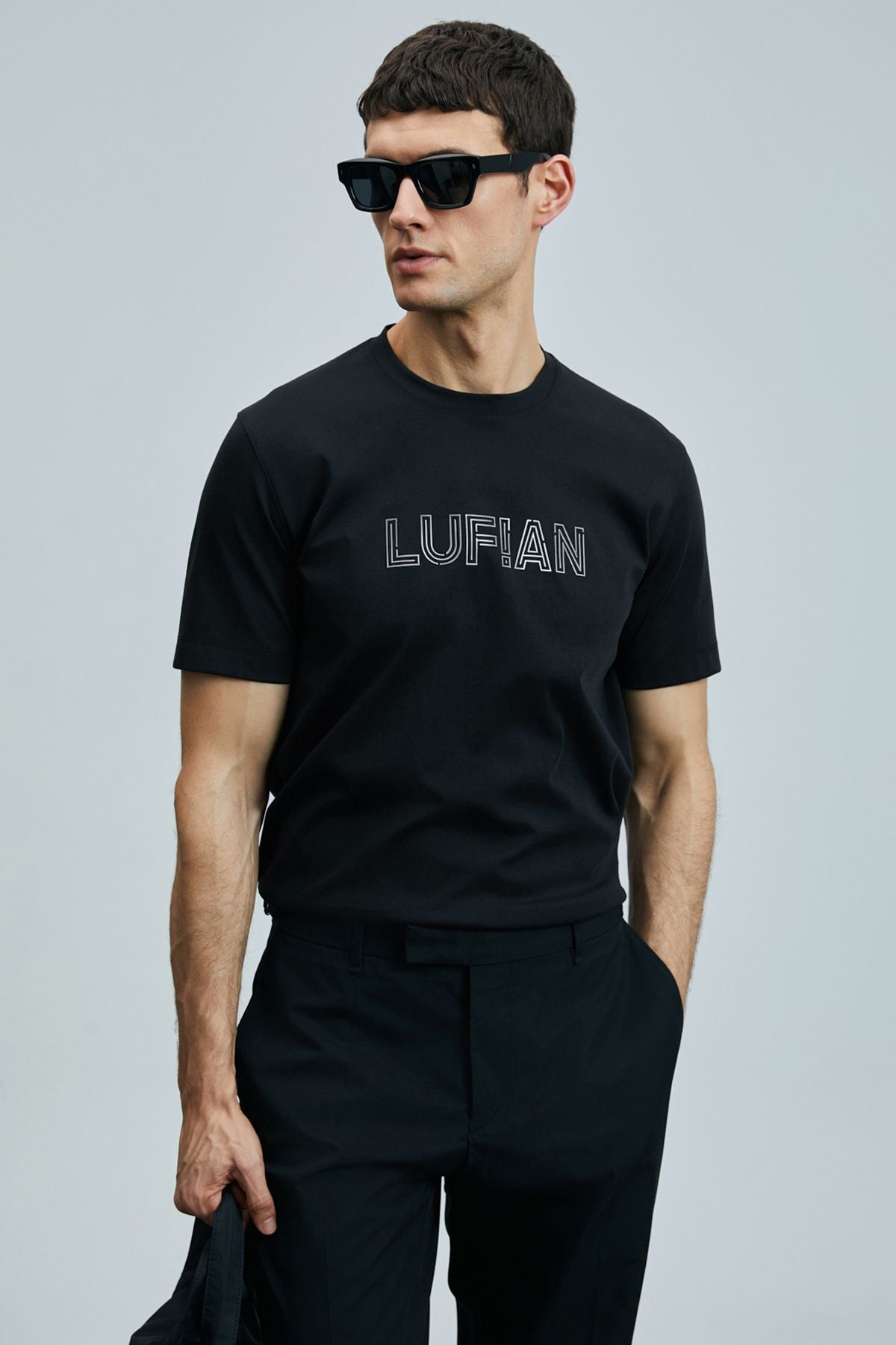 Lufian Minimalist Oversize Yuvarlak Yaka Kısa Kol Erkek T-Shirt İkincil görsel