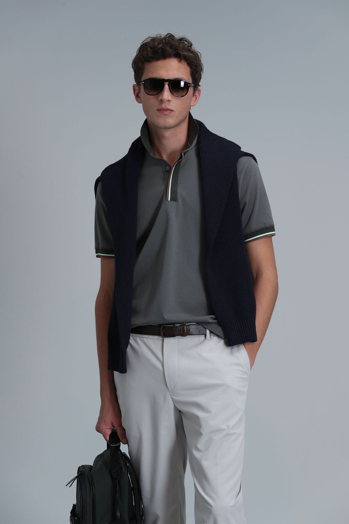 Lufian Minimalist Polo Yaka Kısa Kol Erkek T-Shirt - Günlük & Şık Ana görsel