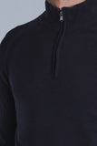 Lufian Minimalist Yarım Fermuarlı Uzun Kol Erkek Kazak - Günlük Şıklık