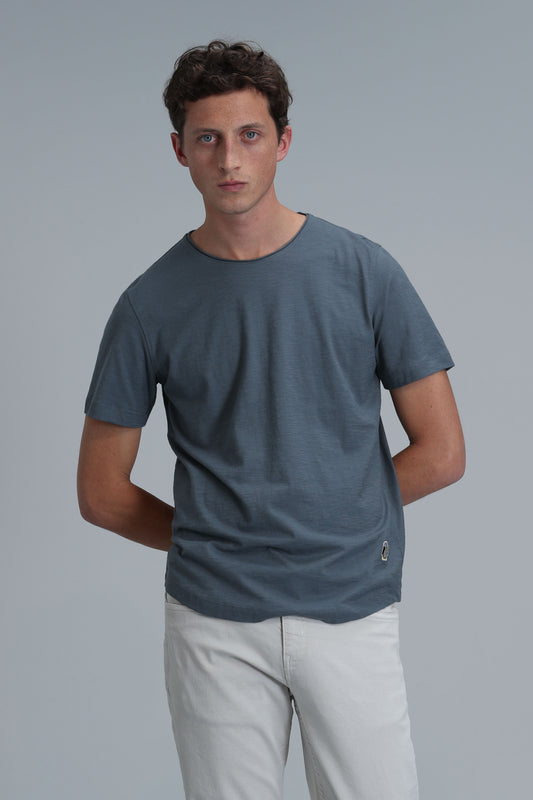 Lufian Oversize Erkek T-Shirt - Minimalist Tarz Kısa Kol Yuvarlak Yaka