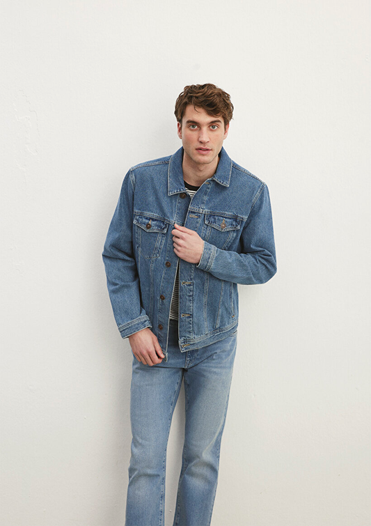 Mavi Erkek Oversize Denim Ceket - Günlük Stil