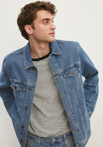 Mavi Erkek Oversize Denim Ceket - Günlük Stil