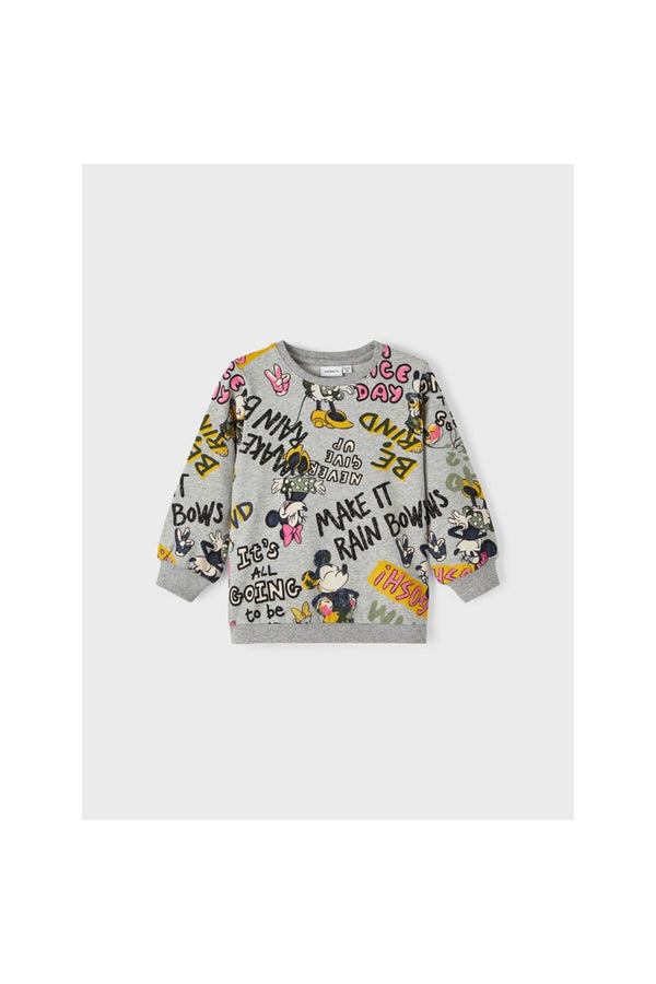 Minnie Mouse Desenli Kız Çocuk Sweatshirt-Uzun Kol Regular Fit