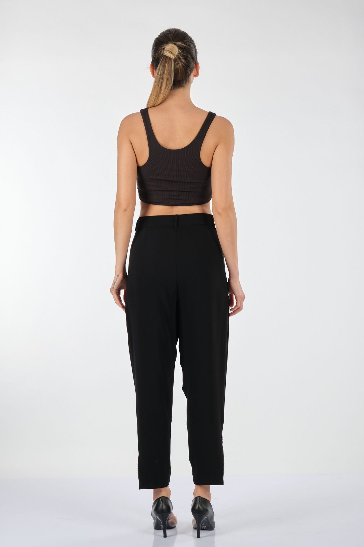 Misswhence Minimalist Yüksek Bel Crop Pantolon - Günlük & Ofis Translation missing: tr.content.product_image_main