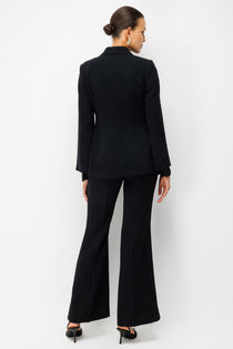 Modailgi Kolu Yırtmaçlı Yakası Çiçek Broş Ceket
