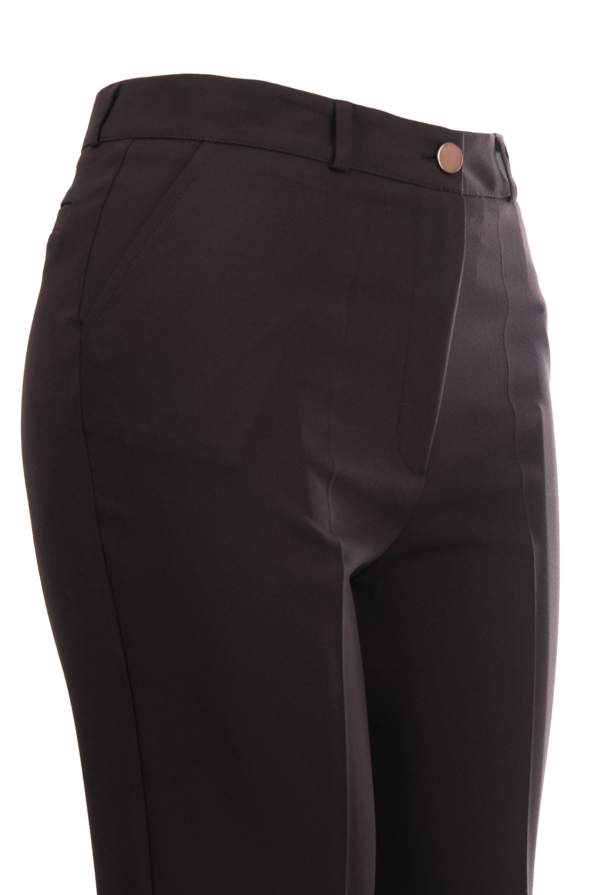 Modiva Minimalist Yüksek Bel Regular Fit Kadın Pantolon - Günlük & İş İkincil görsel