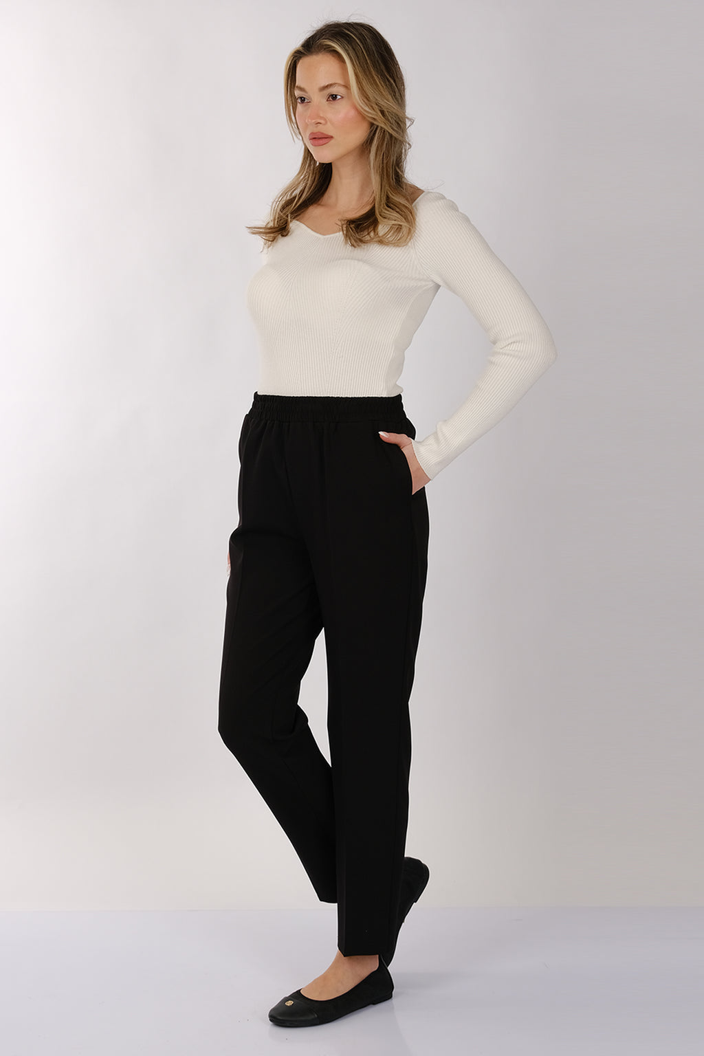 Modiva Kadın Yüksek Bel Regular Fit Pantolon - Minimalist Tarz