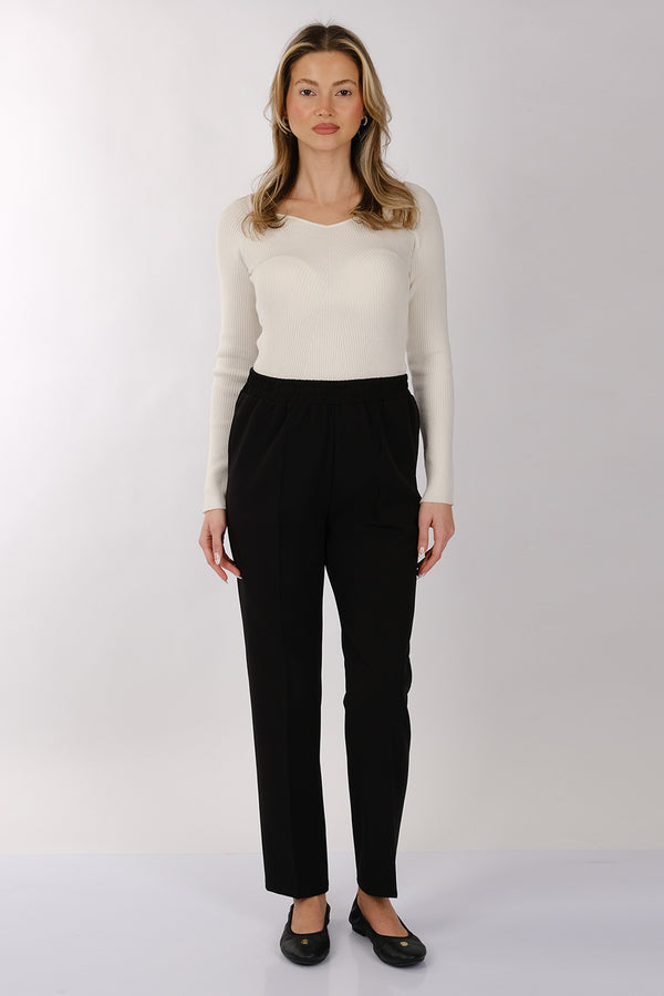 Modiva Kadın Yüksek Bel Regular Fit Pantolon - Minimalist Tarz