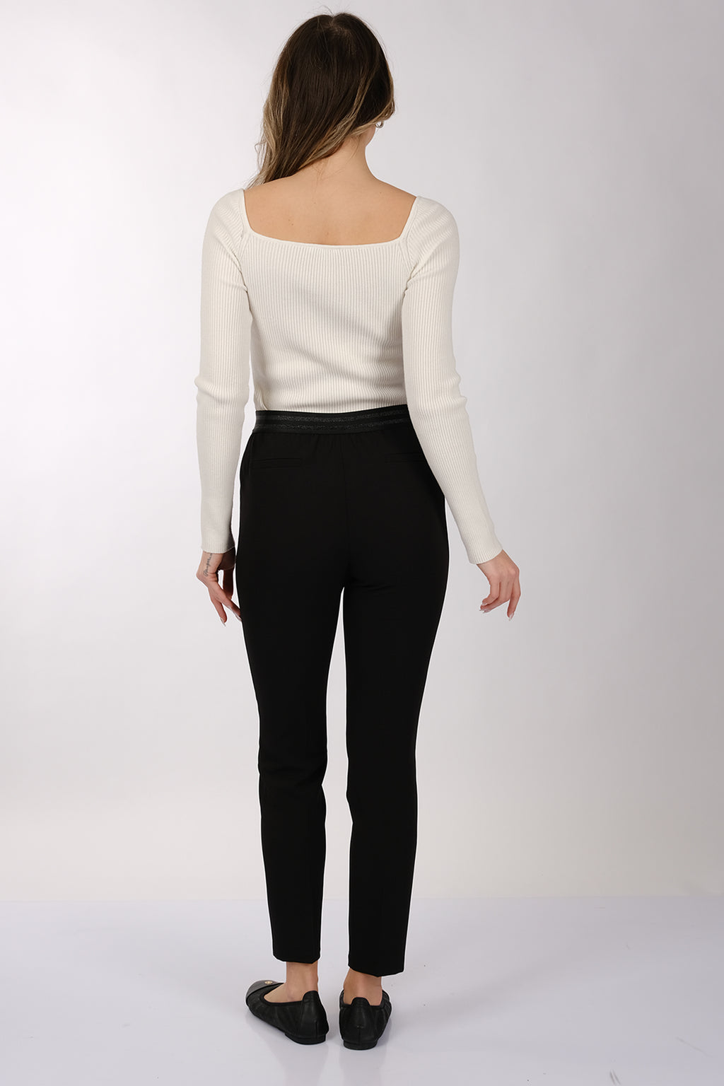 Modiva Minimalist Yüksek Bel 7/8 Dar Kesim Kadın Pantolon - Günlük & Ofis