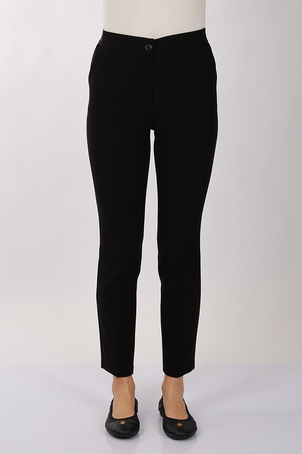 Modiva Minimalist Yüksek Bel 7/8 Dar Kesim Kadın Pantolon - Günlük & Ofis