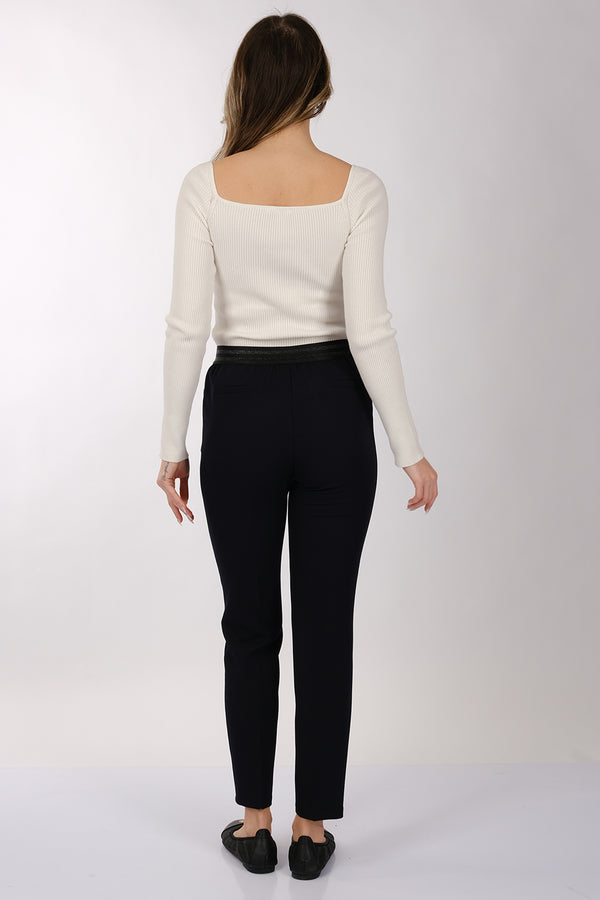 Modiva Minimalist Yüksek Bel 7/8 Dar Kesim Kadın Pantolon - Günlük & Ofis