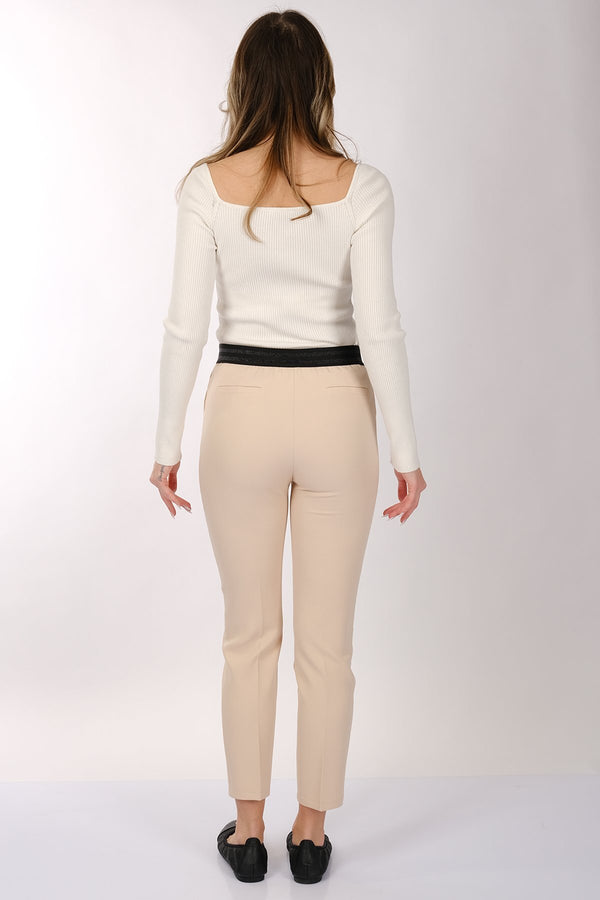 Modiva Minimalist Yüksek Bel 7/8 Dar Kesim Kadın Pantolon - Günlük & Ofis
