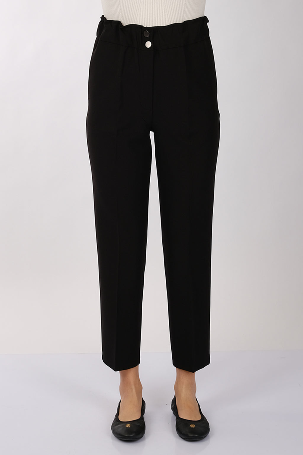 Modiva Minimalist Yüksek Bel Crop Pantolon - Günlük & İş