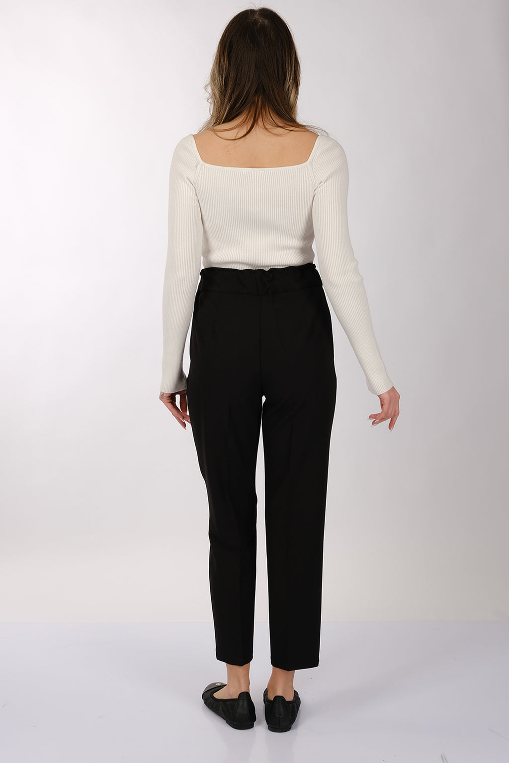 Modiva Minimalist Yüksek Bel Crop Pantolon - Günlük & İş