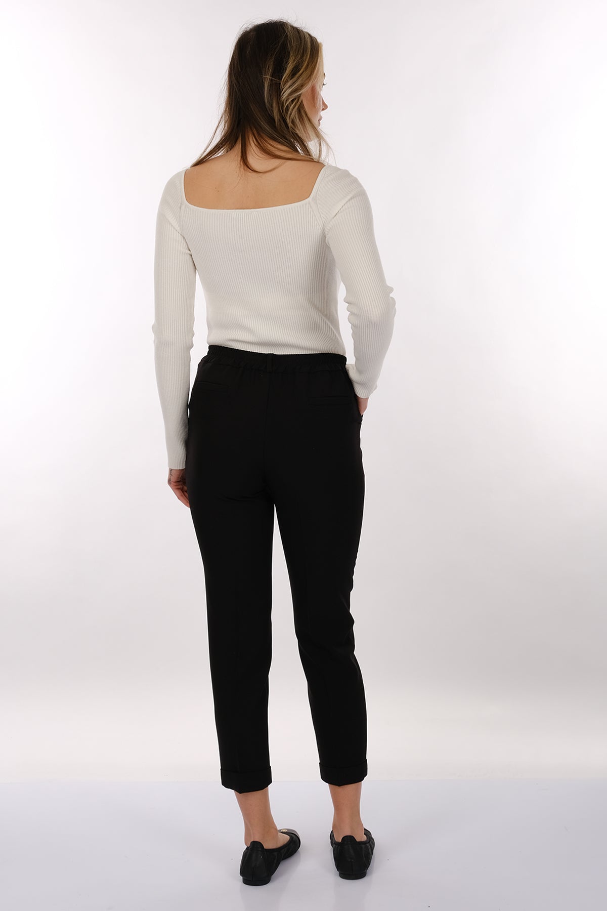 Modiva Minimalist Yüksek Bel Midi Kadın Pantolon - Günlük & Ofis