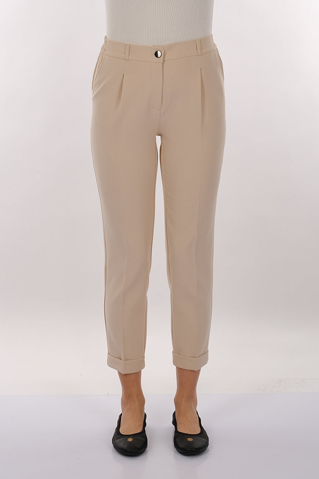 Modiva Minimalist Yüksek Bel Midi Kadın Pantolon - Günlük & Ofis