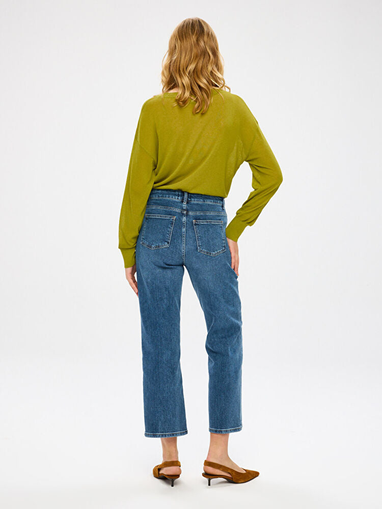 Mom Fit Beş Cep Elastanlı Jean Pantolon UW27JPN009