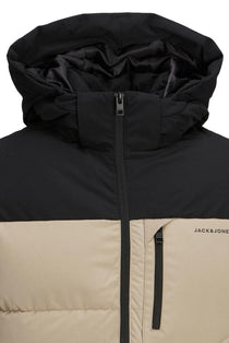 Jack&Jones Minimalist Oversize Kapüşonlu Erkek Kışlık Mont