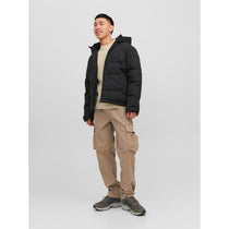 Jack&Jones Minimalist Oversize Kapüşonlu Erkek Kışlık Mont