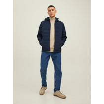 Jack&Jones Minimalist Kapüşonlu Erkek Mont - Günlük Stil