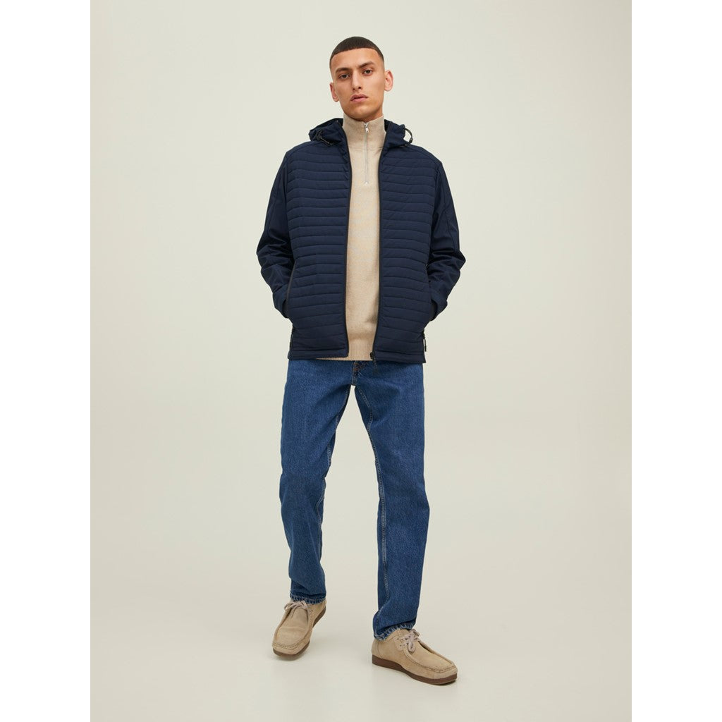 Jack&Jones Minimalist Kapüşonlu Erkek Mont - Günlük Stil