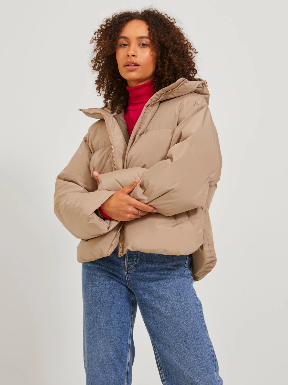 Jack&Jones JJXX Oversize Kapüşonlu Midi Kışlık Kadın Mont - Rahat ve Şık