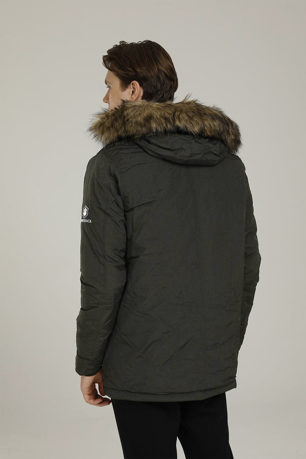 Lumberjack Erkek Oversize Kapüşonlu Kaban - Kışlık Sıcaklık
